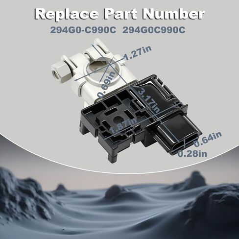 Main Current Battery Sensor Assembly Compatible with Nissan X-Trail 2014-2020 Rogue 2016-2021 Rogue Sport 2017-2022 Qashqai 2017-2022 Replace# 294G0-C990C in Kuwait