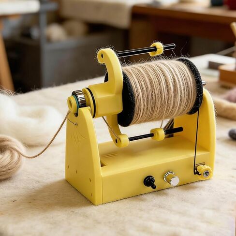 COYEUX Electric Yarn Spinner, Portable Wool Spinning Cart, Capacity 2.8oz(80G),Max Speed ​​800RPM, with Foot Switch, for Yarn Weaving Blendin and Wool Fibre Twisting in Kuwait