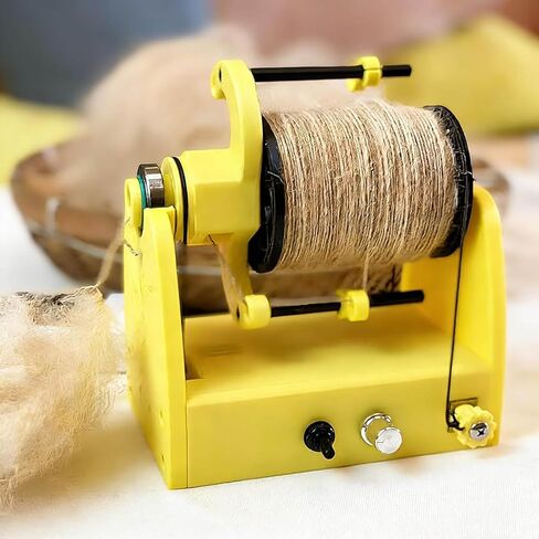 COYEUX Electric Yarn Spinner, Portable Wool Spinning Cart, Capacity 2.8oz(80G),Max Speed ​​800RPM, with Foot Switch, for Yarn Weaving Blendin and Wool Fibre Twisting in Kuwait