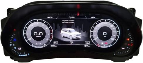 Digital Instrument Cluster Compatible with Infiniti QX80 2014-2025 12.3 Inch HD Virtual Cockpit Speedometer Dashboard Upgrade in Kuwait