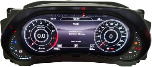 Digital Instrument Cluster Compatible with Infiniti QX80 2014-2025 12.3 Inch HD Virtual Cockpit Speedometer Dashboard Upgrade in Kuwait