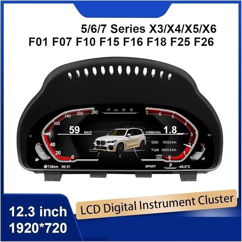 Cluster Digital Board Compatible With BMW 5/6/7 Series X3/X4/X5/X6 F01 F07 F10 F15 F16 F18 F25 F26 Odometer, Speedometer in Kuwait