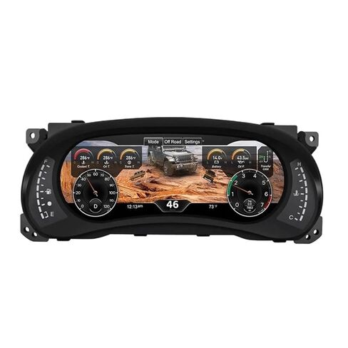Digital Instrument Cluster Speedometer Dashboard Compatible with Jeep Wrangler JK 2011-2017 - 12.3'' HD Anti-Glare Screen, Easy Installation in Kuwait