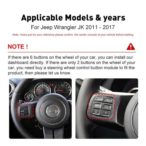 Digital Instrument Cluster Speedometer Dashboard Compatible with Jeep Wrangler JK 2011-2017 - 12.3'' HD Anti-Glare Screen, Easy Installation in Kuwait