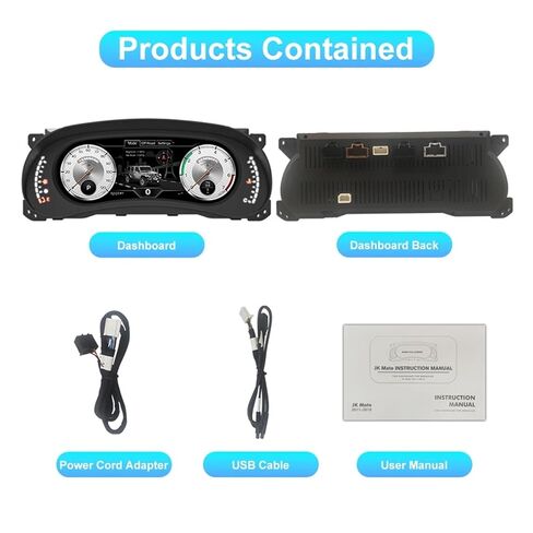 Digital Instrument Cluster Speedometer Dashboard Compatible with Jeep Wrangler JK 2011-2017 - 12.3'' HD Anti-Glare Screen, Easy Installation in Kuwait