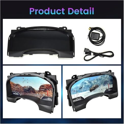 15" Car Digital Dashboard Cluster Compatible with Chevrolet Silverado Tahoe Suburban GMC Yukon Sierra 2007-13 Virtual Instrument Panel in Kuwait