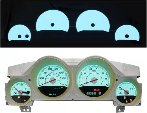 Sky Blue EL Panel Compatible With Dodge Challenger Magnum Charger Instrument Cluster 2005-2014 in Kuwait