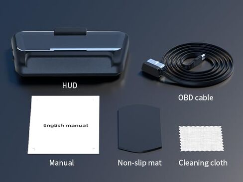 C500 HUD OBD2 Gauge Display – Heads Up Display for Cars, Speed Display for Car with Auto-Dimming, OBD Speedometer, Overheating Warning, RPM & Voltage Monitor, for Car Owners & Daily Driving in Kuwait