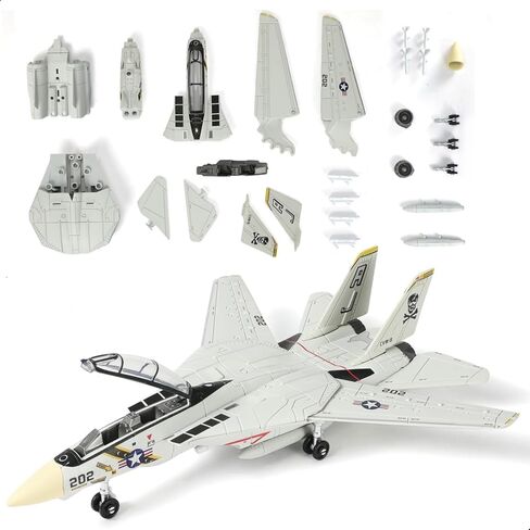 1:72 Scale F-14 Fighter Jet Quick Build Model Kit Plastic F14 Fun Toy Airplane Assembly Aircraft Model with Stand Kids Suit for Birthday (36PCS) in Kuwait