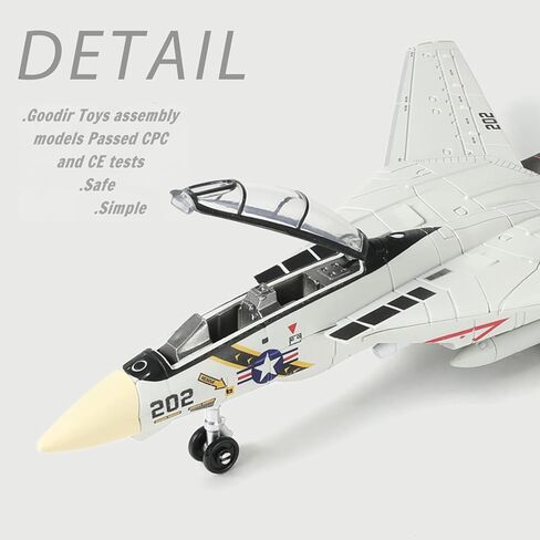 1:72 Scale F-14 Fighter Jet Quick Build Model Kit Plastic F14 Fun Toy Airplane Assembly Aircraft Model with Stand Kids Suit for Birthday (36PCS) in Kuwait