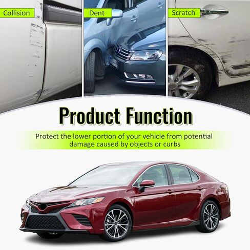 تنانير جانبية متوافقة مع 2018-2024 Toyota Camry SE XSE، أسود لامع TRD نمط PP بولي بروبيلين ملحق جانبي للوحة الروك، 4 قطع in Kuwait