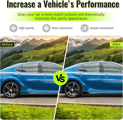 تنانير جانبية متوافقة مع 2018-2024 Toyota Camry SE XSE، أسود لامع TRD نمط PP بولي بروبيلين ملحق جانبي للوحة الروك، 4 قطع in Kuwait