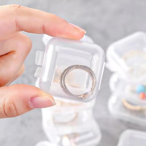 30Pcs Clear Jewelry Storage Cases, Travel Organizer Boxes for Necklace Bracelet Ring, Small Portable Holder in Kuwait
