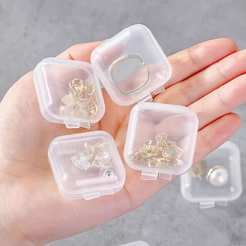 30Pcs Clear Jewelry Storage Cases, Travel Organizer Boxes for Necklace Bracelet Ring, Small Portable Holder in Kuwait