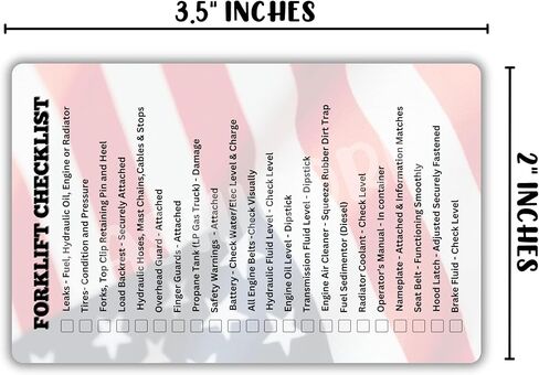 بطاقة مشغل الرافعة الشوكية | 5 قطع من شهادة تدريب المحفظة البلاستيكية مقاس 2 × 3.5 بوصة مع تاريخ انتهاء الصلاحية، املأ الاسم، قبعة صلبة للسلامة، قائمة التحقق من علامة التعريف السائبة in Kuwait