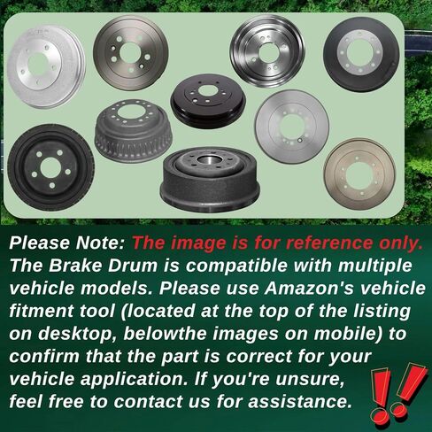 1 PC Rear Brake Drum 12.04inch (305.82mm) Replacement Brake Kit 5 Lug fits Toyota Tacoma 4.0L 2005 2006 2007 2008 2009 2010 2011 2012 2013 2014 2015, fits Toyota Sienna 3.5L 2007 2008 2009 2010 in Kuwait