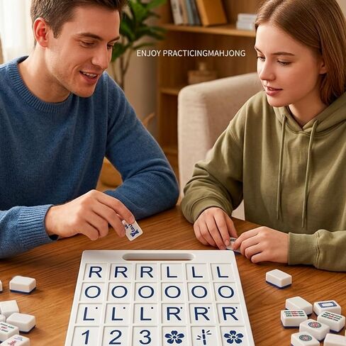 لوحة Solo Mahjong، لوحة التدريب باللون الأزرق، أداة ممارسة لوحات Solo Mahjong لتحسين التعرف على البلاط والاستراتيجية في المنزل in Kuwait