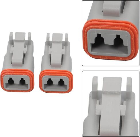 Findmall DT04-2P DT06-2S مجموعة موصلات كهربائية للسيارات ذات 2 دبوس - 16# اتصالات مختومة، IP67 14-18 AWG، تصنيف 13A، يتضمن أداة تجديد، ومقابس مانعة للتسرب in Kuwait