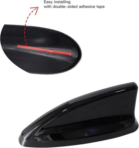YINGTUU لسيارة Honda Civic 2022-2026 CRV/HRV/Accord 2023-2026 ملحقات السيارة الديكور الخارجي هوائي القبعات العالية غطاء زعانف القرش أسود لامع in Kuwait