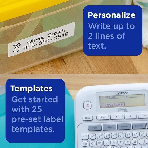Brother P-Touch PTD220 Portable Label Maker for Home & Office Organization with Carrying Storage Case in Kuwait