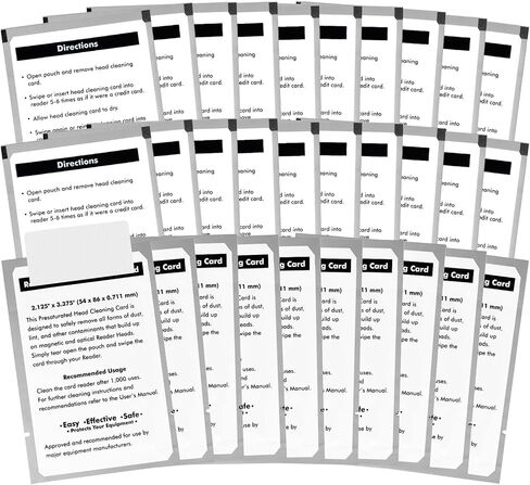 30 Pcs 60622 Cleaning Card Compatible with LabelWriter 450 550 4XL 5XL Label Printer, CR80 Dual Side Cleaning Sheets, Fits for POS Systems, Card Readers in Kuwait