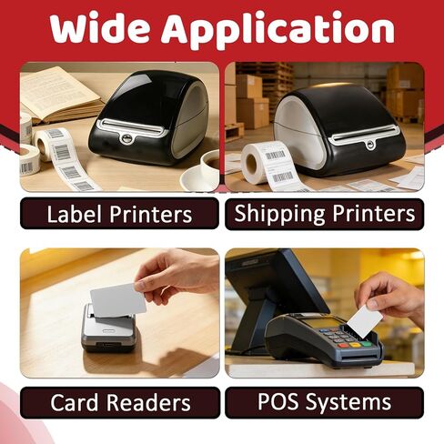 30 Pcs 60622 Cleaning Card Compatible with LabelWriter 450 550 4XL 5XL Label Printer, CR80 Dual Side Cleaning Sheets, Fits for POS Systems, Card Readers in Kuwait