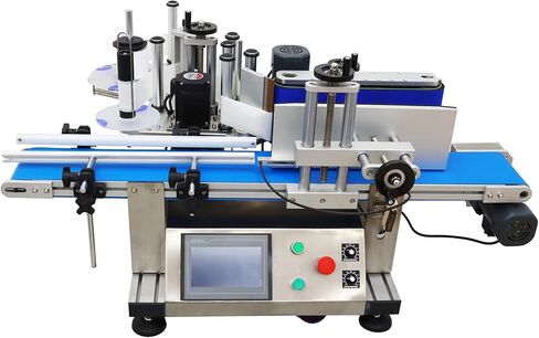 Automatic Round Bottle Labeling Machine High Speed Labeling Machine Desktop Conveyor Round Bottle Label Applicator in Kuwait