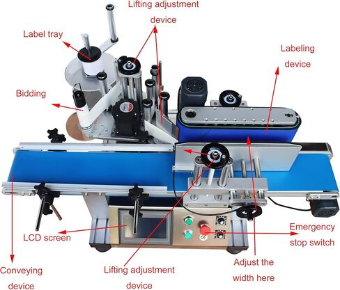 Automatic Round Bottle Labeling Machine High Speed Labeling Machine Desktop Conveyor Round Bottle Label Applicator in Kuwait