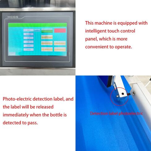 Automatic Round Bottle Labeling Machine High Speed Labeling Machine Desktop Conveyor Round Bottle Label Applicator in Kuwait