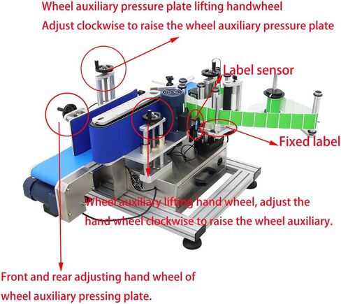 Automatic Round Bottle Labeling Machine High Speed Labeling Machine Desktop Conveyor Round Bottle Label Applicator in Kuwait