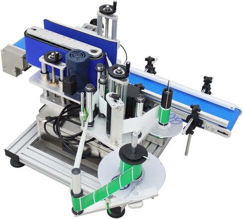 Automatic Round Bottle Labeling Machine High Speed Labeling Machine Desktop Conveyor Round Bottle Label Applicator in Kuwait