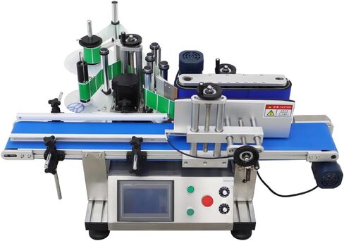 Automatic Round Bottle Labeling Machine High Speed Labeling Machine Desktop Conveyor Round Bottle Label Applicator in Kuwait