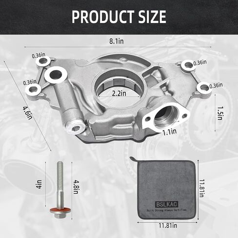 High Volume LS Oil Pump Kit M295HV with Gaskets & Balancer Bolt for GM 4.8,5.3,6.0L V8 Engines Compatible with Chevrolet Silverado Avalanche Suburban Tahoe Trailblazer GMC Sierra (1999-2020) in Kuwait