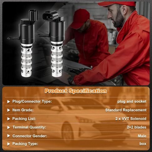 2 قطعة محرك السحب والعادم توقيت الصمام المتغير (VVT) الملف اللولبي متوافق مع Hyundai Genesis Santa Fe Sonata Tucson & Kia Forte Forte5 Optima Sorento Sportage استبدال # 243552G500 243752G500 in Kuwait