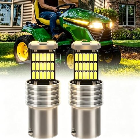 2-Pack 1156 LED Headlight Bulbs for John Deere X584 X590 X570 X580 S100 S120 S140 S170 S180 S220 S240 D105 D125 D160 X330 X350 X354 X370 X380 X384 X390 X394 Lawn Tractors - 6000K 12V BA15S (AD2062R) in Kuwait
