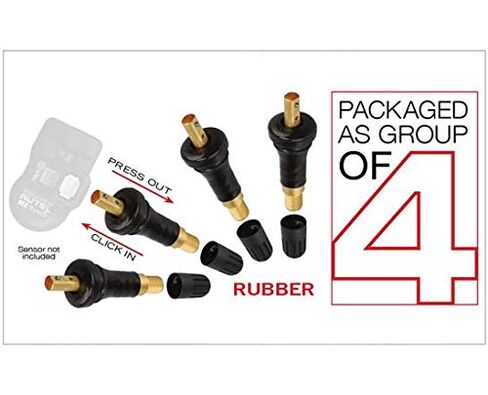 مجموعة صمامات مطاطية من Autel مكونة من 4 قطع، مشبك مطاطي بديل لمستشعر MX-TPMS في ساق الصمام، لأجهزة استشعار TPMS in Kuwait