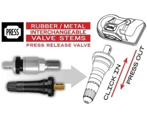 Autel MXSENSORRVK طقم صمامات معدنية بديلة (الكمية 4) 4 سيقان صمام ضغط معدني لمستشعر الإطارات Autel TPMS in Kuwait