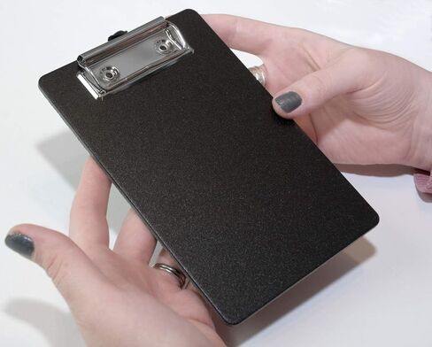 Mini Clipboards 4" x 6" - Great for Small Notepads - 2 Pack (Black (Deluxe Version)). in Kuwait