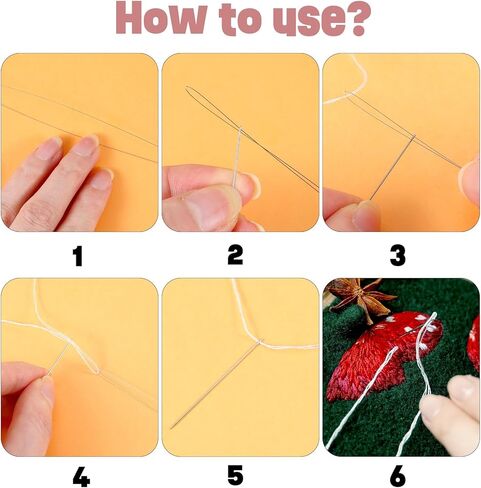 12 PCS Punch Needle Threaders, 7.87 Inch Long Needle Threader for Embroidery Floss, Easy Threading for Punch Needles Tool, Yarn & Cross Stitch Sewing Accessories (Green & White) in Kuwait