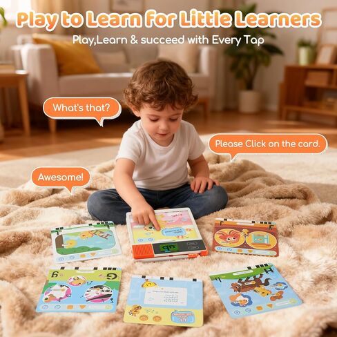 Learn to Read & Spell Phonics Pad, Interactive Electronic Learning Pad with 242 Sound Pages Card, Fun Learning Activities for Kids 3-10 Years Old in Kuwait