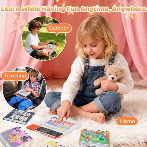 Learn to Read & Spell Phonics Pad, Interactive Electronic Learning Pad with 242 Sound Pages Card, Fun Learning Activities for Kids 3-10 Years Old in Kuwait