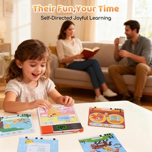 Learn to Read & Spell Phonics Pad, Interactive Electronic Learning Pad with 242 Sound Pages Card, Fun Learning Activities for Kids 3-10 Years Old in Kuwait