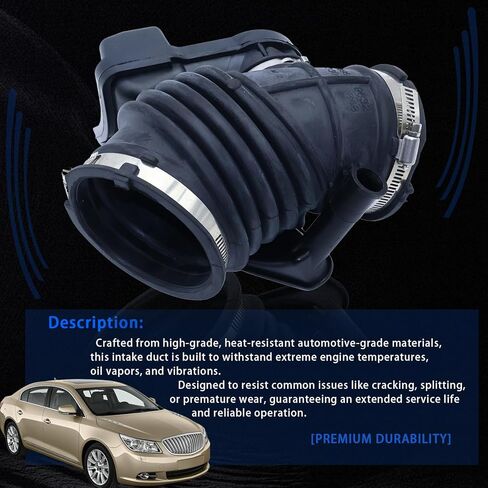 20999632 خرطوم قناة مدخل منظف الهواء لـ 2012-2016 Buick LaCrosse 3.6L - استبدال أنبوب تدفق هواء المحرك المتميز - مطاط مناسب ومتين in Kuwait