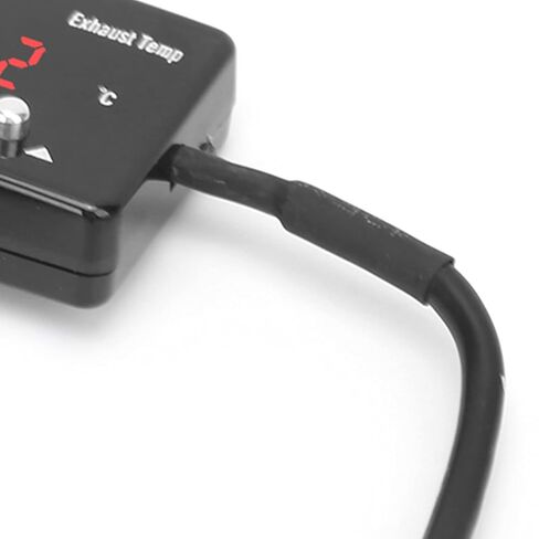مقياس درجة حرارة الغاز Cryfokt، شاشة رقمية LED حمراء مقاومة للماء IP65 مع مستوى تحذير قابل للتعديل وموصل مقاوم للماء، للتركيب العالمي للمركبة 12 فولت تيار مستمر in Kuwait