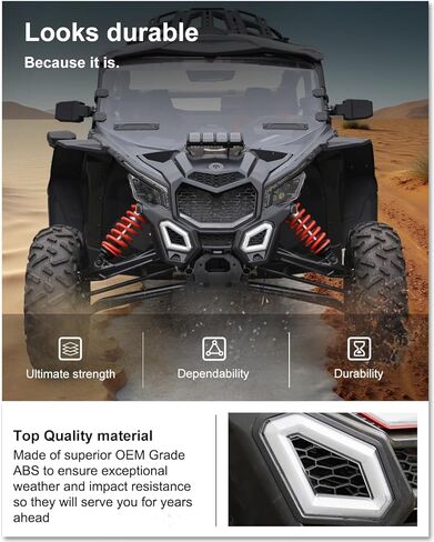 مصابيح كيوي ماستر فانغ لملحقات 2017-2026 Can-Am Maverick X3/ Max، مصابيح LED الأمامية المميزة، مصابيح إشارة الانعطاف، زوج in Kuwait