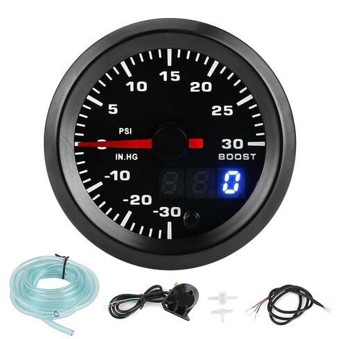 مقياس Aramox Turbo Boost، مقياس ضغط رقمي 52 مم، شاشات 0-30 رطل لكل بوصة مربعة للسيارات 12 فولت in Kuwait