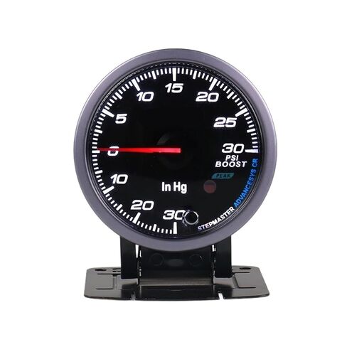 60MM Black Face Boost Gauge Amber/White LED 30~30 Psi with Peak Function Car Meter BX101479 in Kuwait
