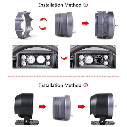 60MM Black Face Boost Gauge Amber/White LED 30~30 Psi with Peak Function Car Meter BX101479 in Kuwait