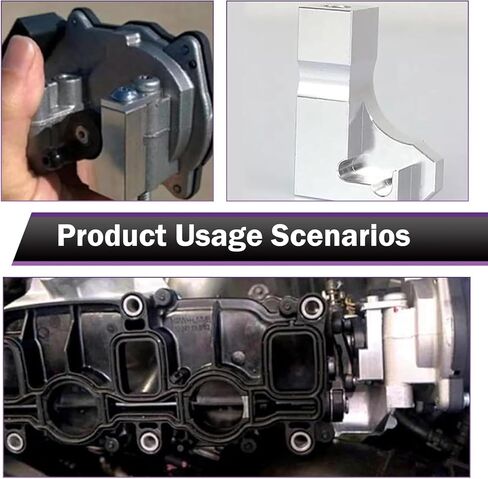 5 PCS Intake Manifold Repair Bracket, Alloy P2015 Code Intake Manifold Repair Kit, OEM # 03L129711E Accessories, Compatible with Volkswagen Audi Skoda (Silver) in Kuwait