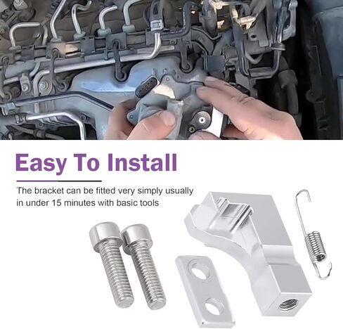 5 PCS Intake Manifold Repair Bracket, Alloy P2015 Code Intake Manifold Repair Kit, OEM # 03L129711E Accessories, Compatible with Volkswagen Audi Skoda (Silver) in Kuwait
